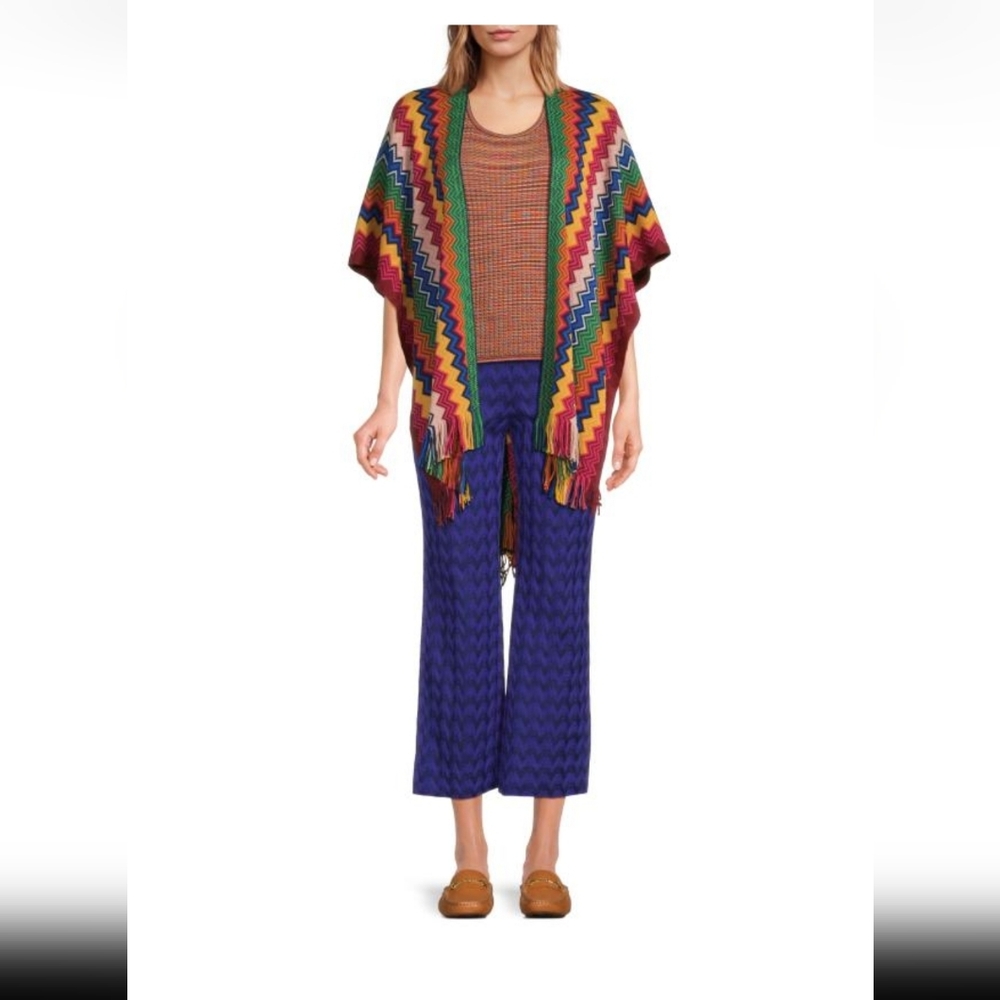 NWT Missoni Multicolor Zigzag Top with Blue Pants
